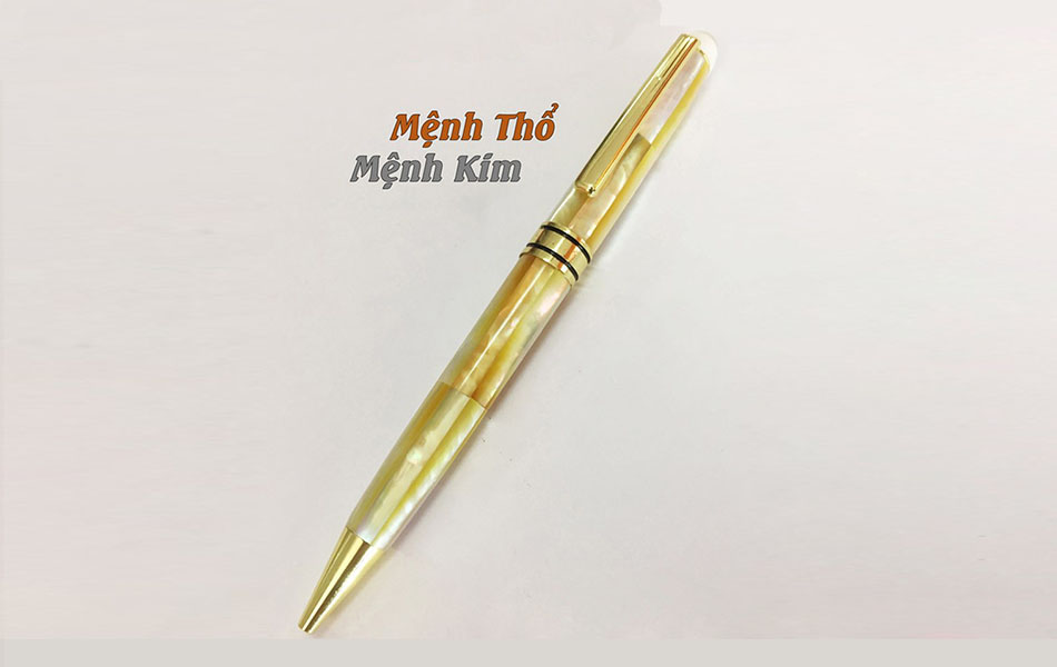 Bút khảm trai ngọc vàng